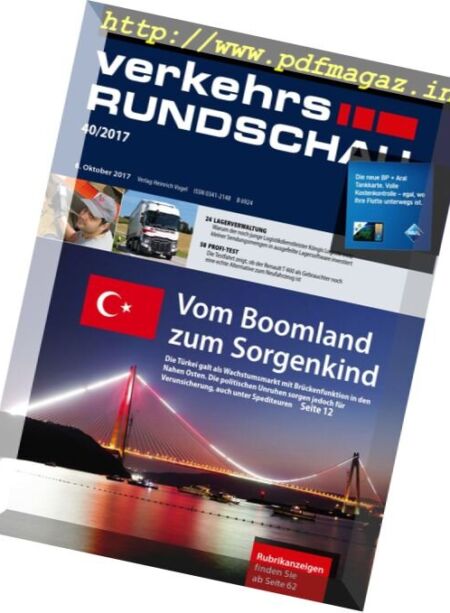 Verkehrs Rundschau – Nr.40 2017 Cover