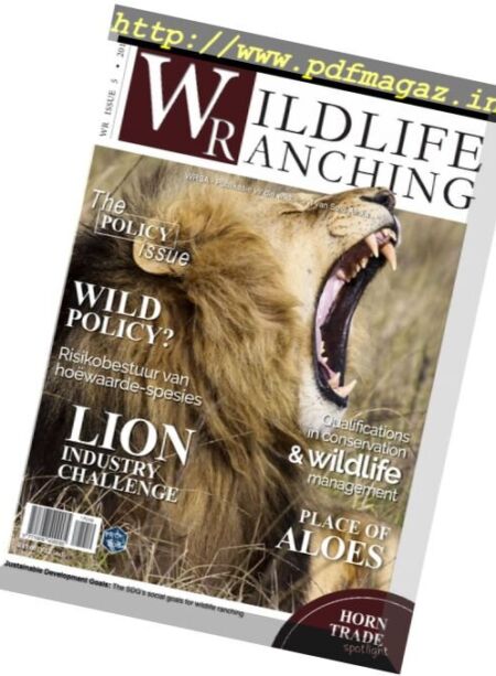 Wildlife Ranching Magazine – Issue 5, 2017 Cover