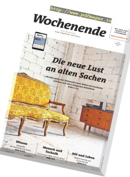 Wochenende Das Magazin – 17 September 2017 Cover