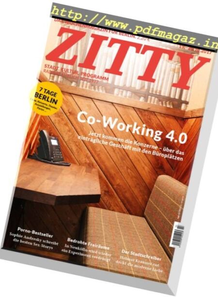 Zitty – 19 Oktober 2017 Cover