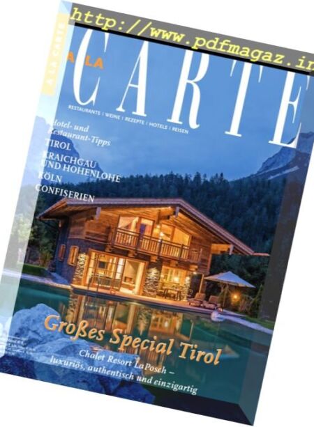 A la Carte – November 2017 Cover