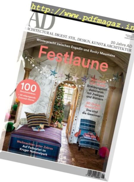 AD Architectural Digest Germany – Dezember-Januar 2017 Cover