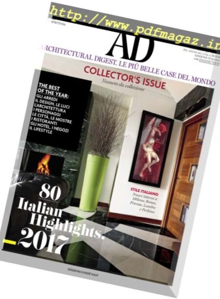 AD Architectural Digest Italia – Novembre 2017 Cover