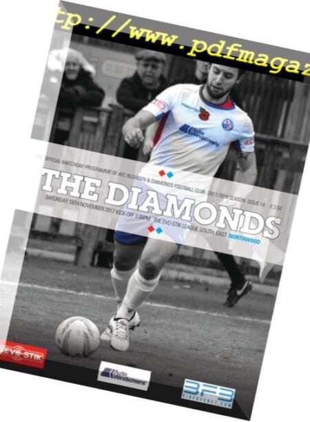 AFC Rushden & Diamonds Matchday Programme – 17 November 2017 Cover