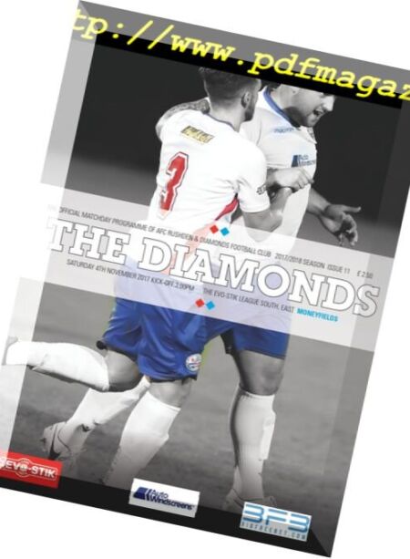 AFC Rushden & Diamonds Matchday Programme – 3 November 2017 Cover