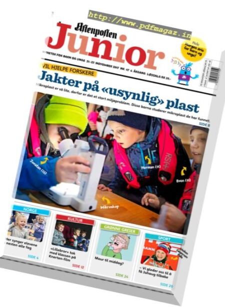 Aftenposten Junior – 21 november 2017 Cover