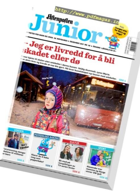 Aftenposten Junior – 28 november 2017 Cover