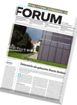 Architektur & Bau Forum – Nr.9 2017