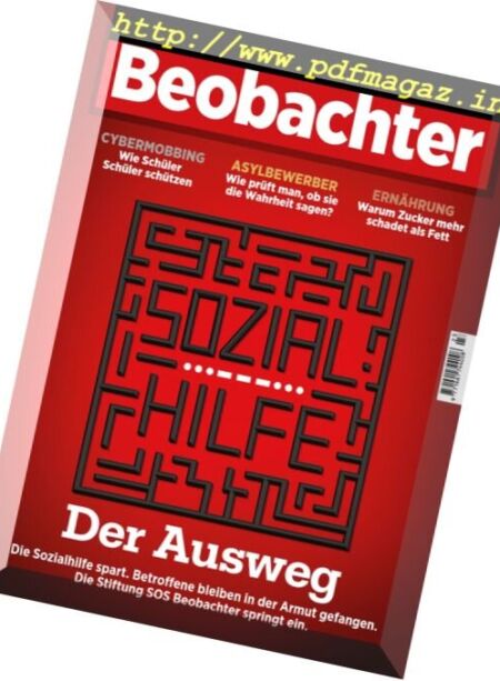 Beobachter – 10 November 2017 Cover