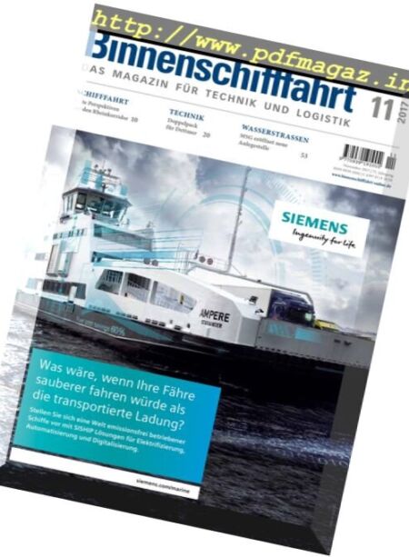 Binnenschifffahrt – November 2017 Cover