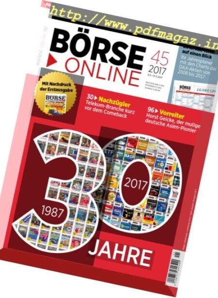 Borse Online – 9 November 2017 Cover