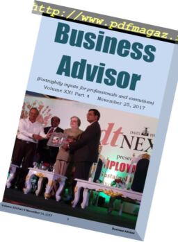 Business Advisor – 23 November 2017