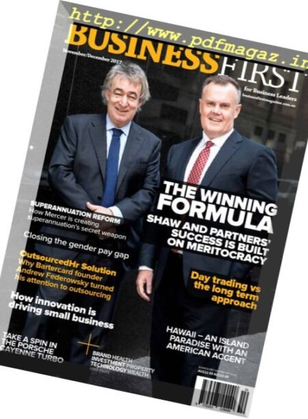 Business First – November-December 2017 Cover