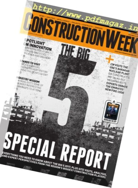 Construction Week Middle East – 17 November 2017 Cover