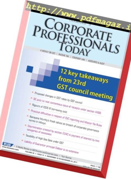 Corporate Professional Today – 18 November 2017 Cover