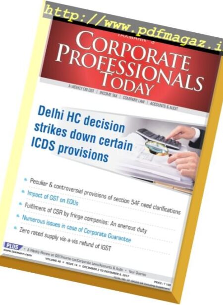 Corporate Professional Today – 2 December 2017 Cover