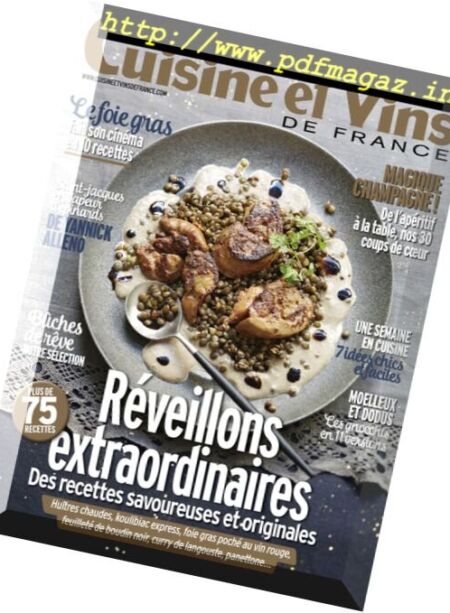 Cuisine et Vins de France – decembre 2017 Cover