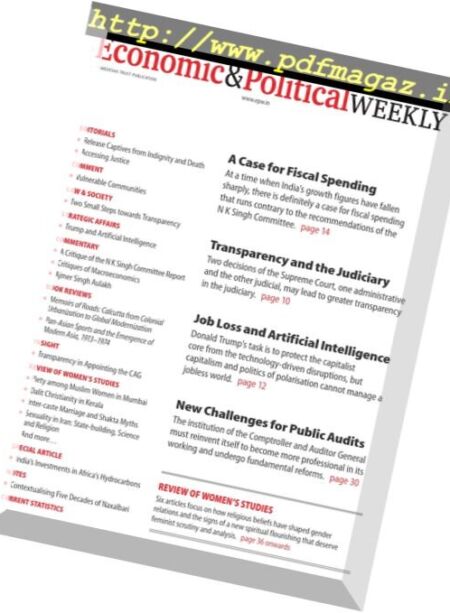 Economic & Political Weekly – 28 October 2017 Cover