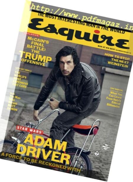 Esquire USA – December 2017 Cover