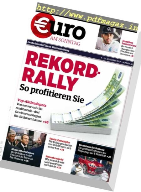 Euro am Sonntag – 5 November 2017 Cover