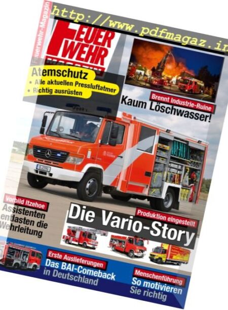 Feuerwehr – November 2013 Cover