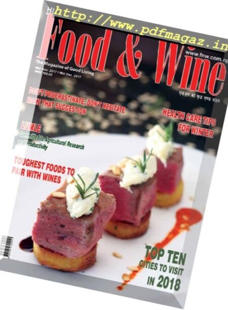 Food & Wine Nepal – November 2017 Cover