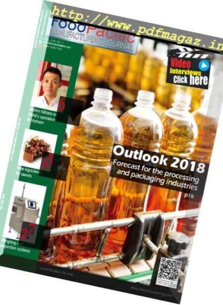 FoodPacific Manufacturing Journal – October 2017 Cover