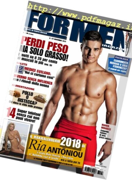 For Men Magazine – Novembre 2017 Cover