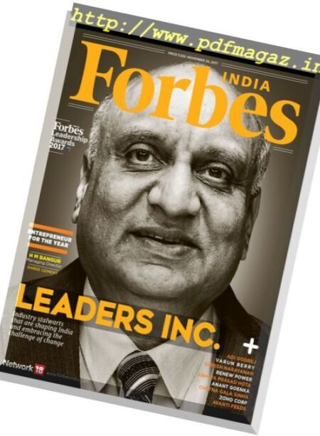 Forbes India – 29 November 2017 Cover