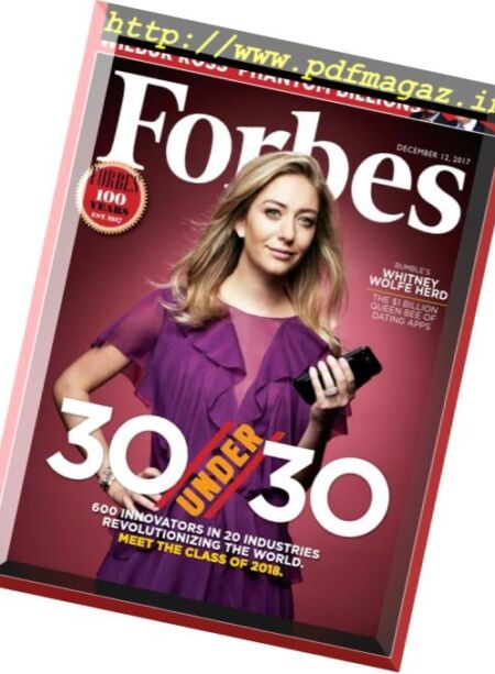 Forbes USA – 6 December 2017 Cover