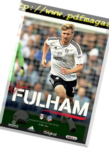 Fulham FC – Fulham v Bolton – 28 October 2017 Cover