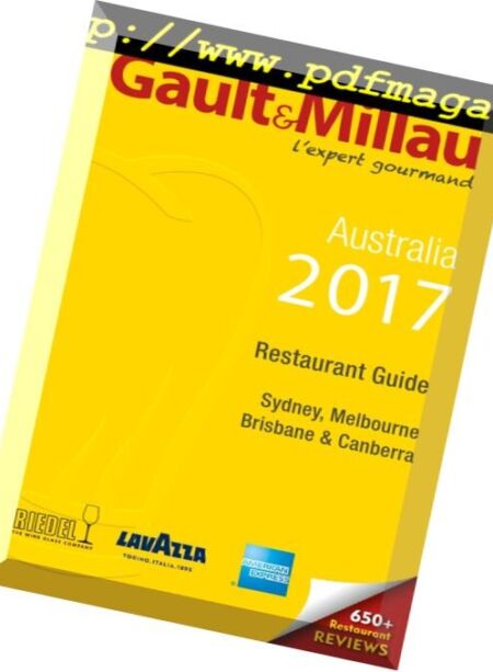 Gault & Millau Australia – 2017 Cover
