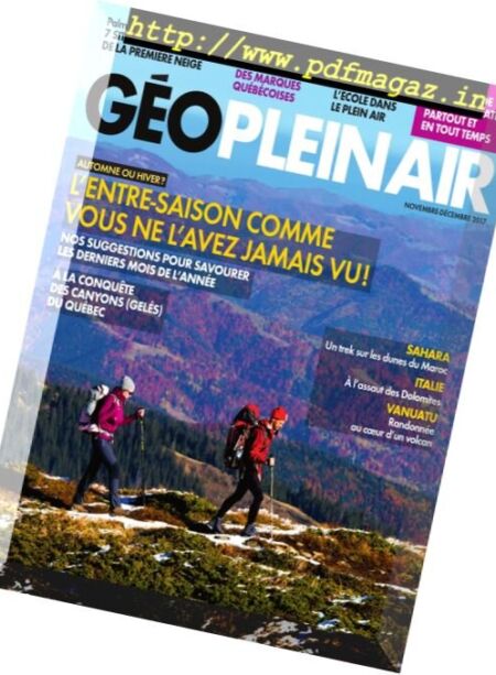 Geo Plein Air – Novembre-Decembre 2017 Cover
