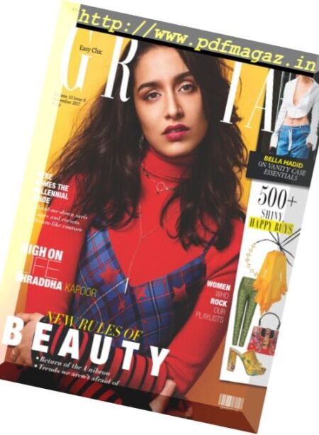 Grazia India – November 2017 Cover