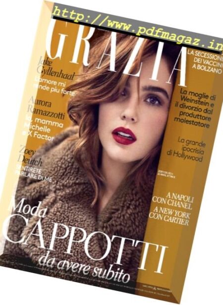 Grazia Italia – 18 Ottobre 2017 Cover