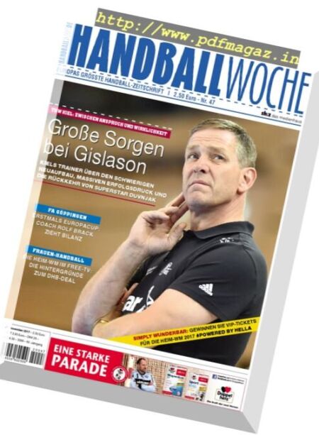 Handballwoche – 21 November 2017 Cover