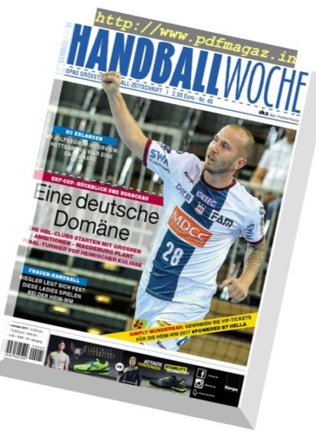 Handballwoche – 7 November 2017 Cover