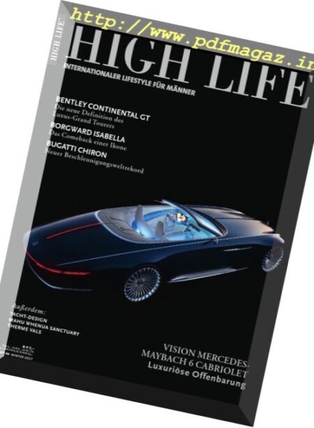 High Life – Dezember 2017 Cover