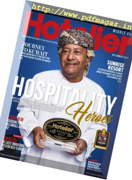 Hotelier Middle East – December 2017 Cover