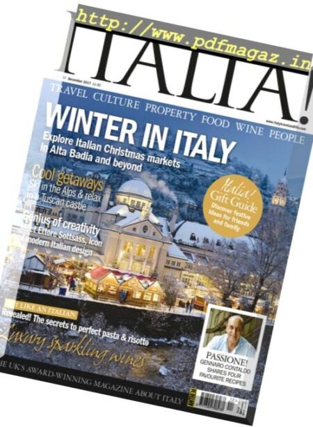 Italia! Magazine – December 2017 Cover