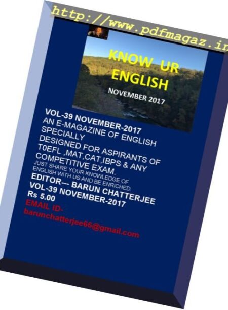 Know Ur English – November 2017 Cover