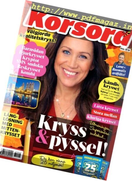 Korsord – 23 oktober 2017 Cover