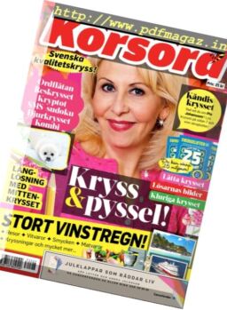 Korsord – 27 november 2017