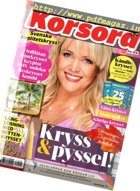 Korsord – 6 november 2017 Cover