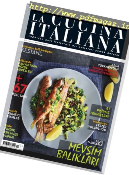 La Cucina Italiana Turkey – Kasim 2017 Cover