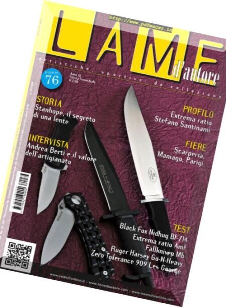 Lame d’autore – Ottobre 2017 Cover