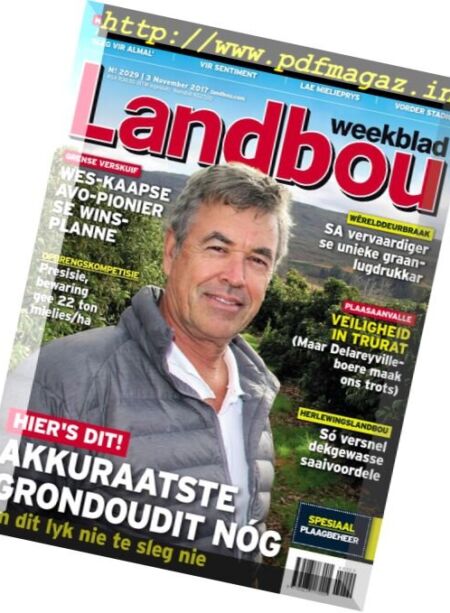 Landbouweekblad – 3 November 2017 Cover