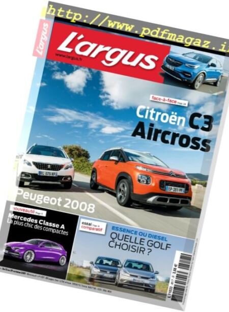 L’Argus de l’automobile – 12 octobre 2017 Cover