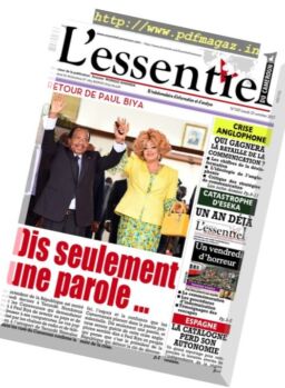 L’essentiel du Cameroun – 23 octobre 2017