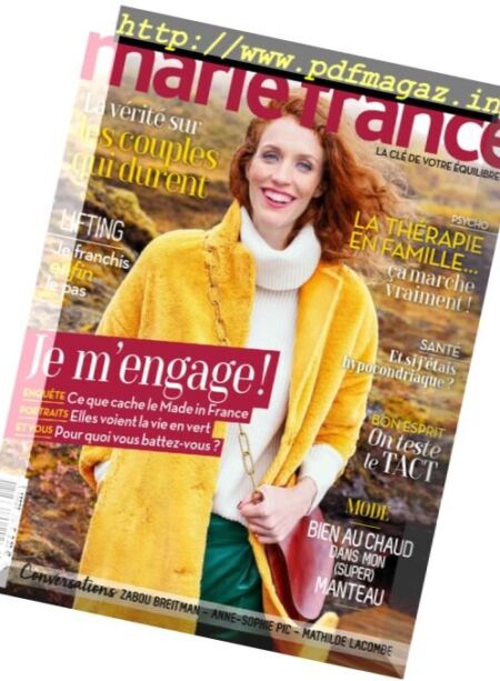 Marie France – decembre 2017 Cover